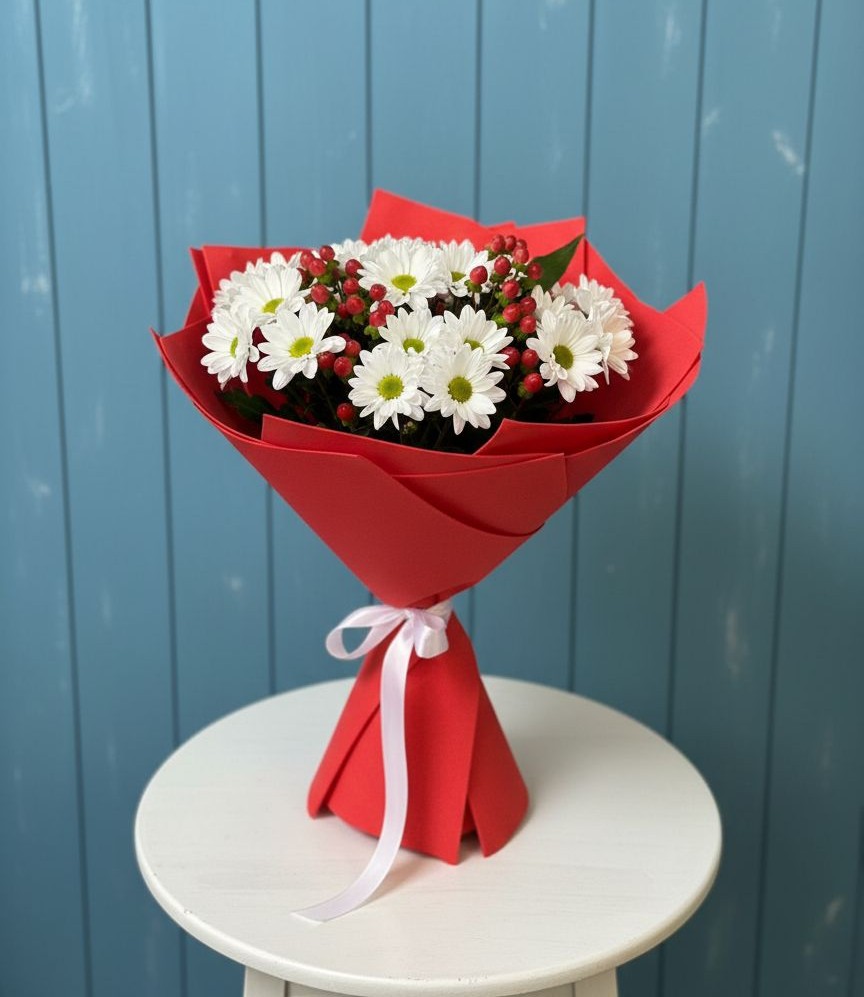 Букет цветов из: Хризантемы в Курджиново