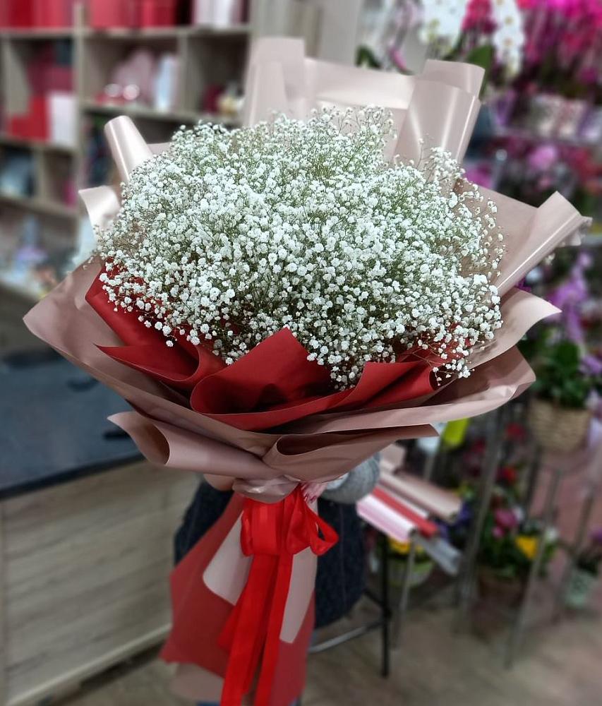 Букет Белые хлопья в Курджиново Букет цветов из: Гипсофила в Курджиново