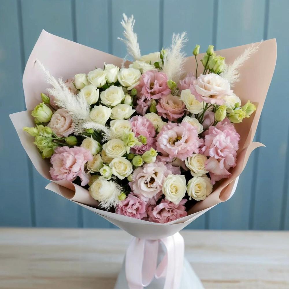 Букет цветов из: Альстромерии и Розы в Курджиново