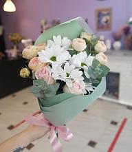 Букет милый в Курджиново Букет цветов из: Хризантемы и Розы в Курджиново