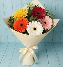 Букет цветов из:  Герберы в Курджиново