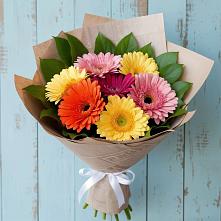 Букет цветов из:  Герберы в Курджиново
