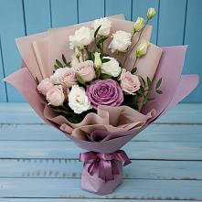 Букет цветов из:  Розы и Лизиантусы #REPLACE_PRED# Курджиново