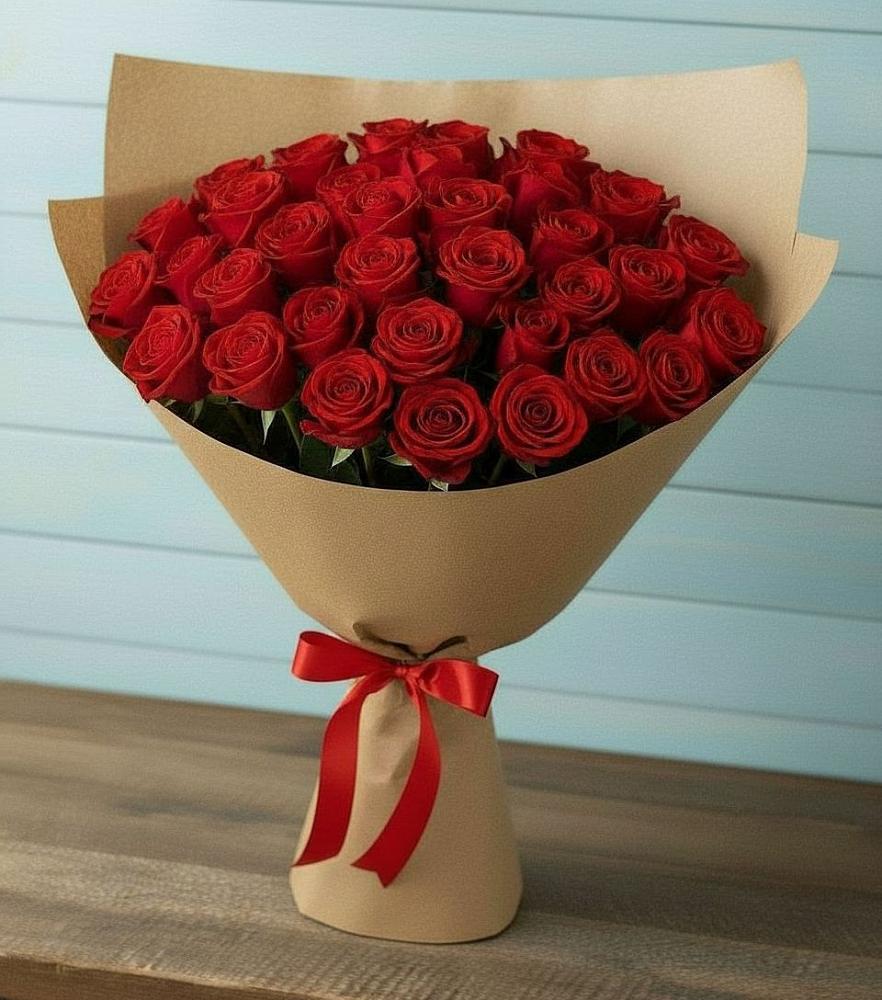 Букет Красные розы Милано в Курджиново