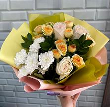 Букет цветов из:  Розы и Хризантемы #REPLACE_PRED# Курджиново