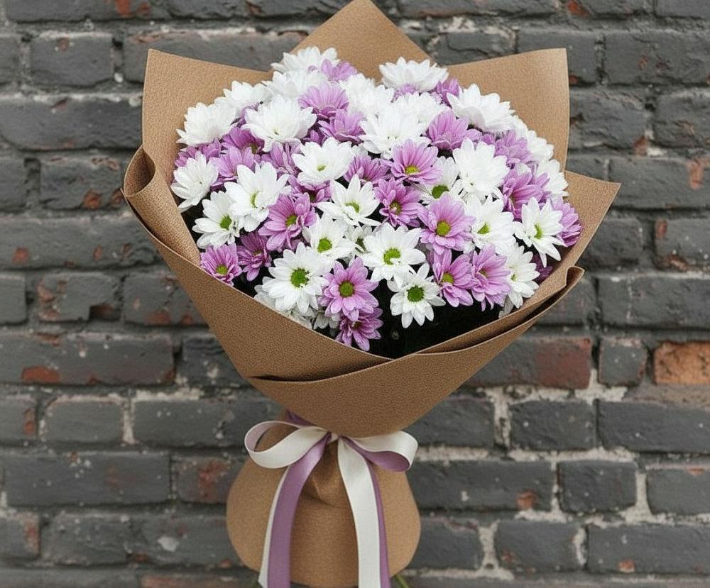 Букет цветов из: Хризантемы в Курджиново