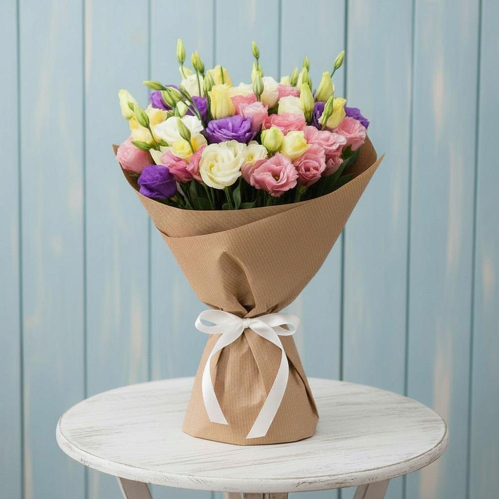 Букет цветов из: Лизиантусы в Курджиново