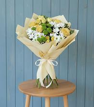 Букет цветов из:  Хризантемы и Розы #REPLACE_PRED# Курджиново