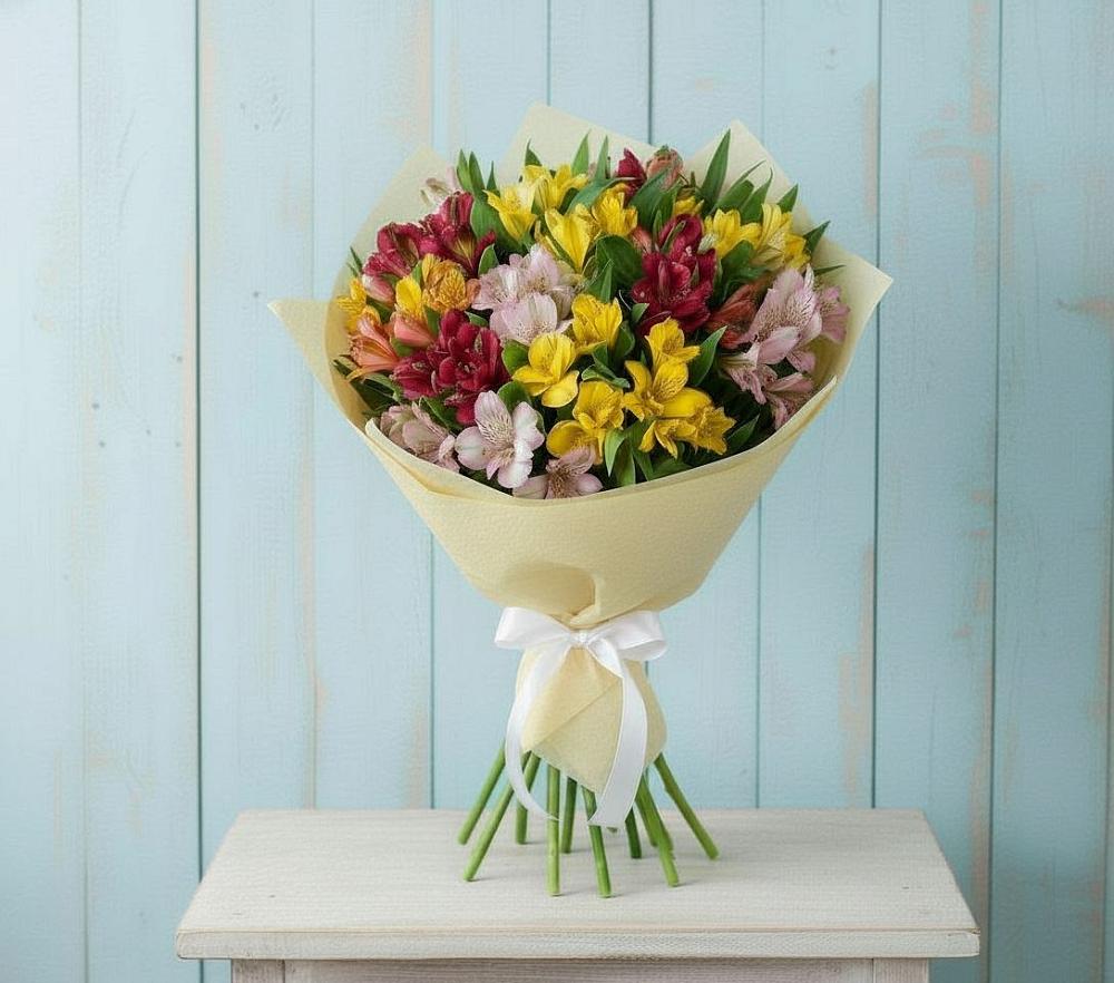 Букет цветов из: Альстромерии в Курджиново