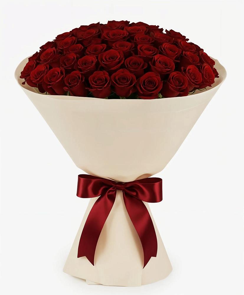 Букет 101 Бордовая роза Блэк Бакарра в Курджиново