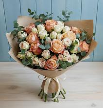 Букет цветов из:  Альстромерии и Розы в Курджиново