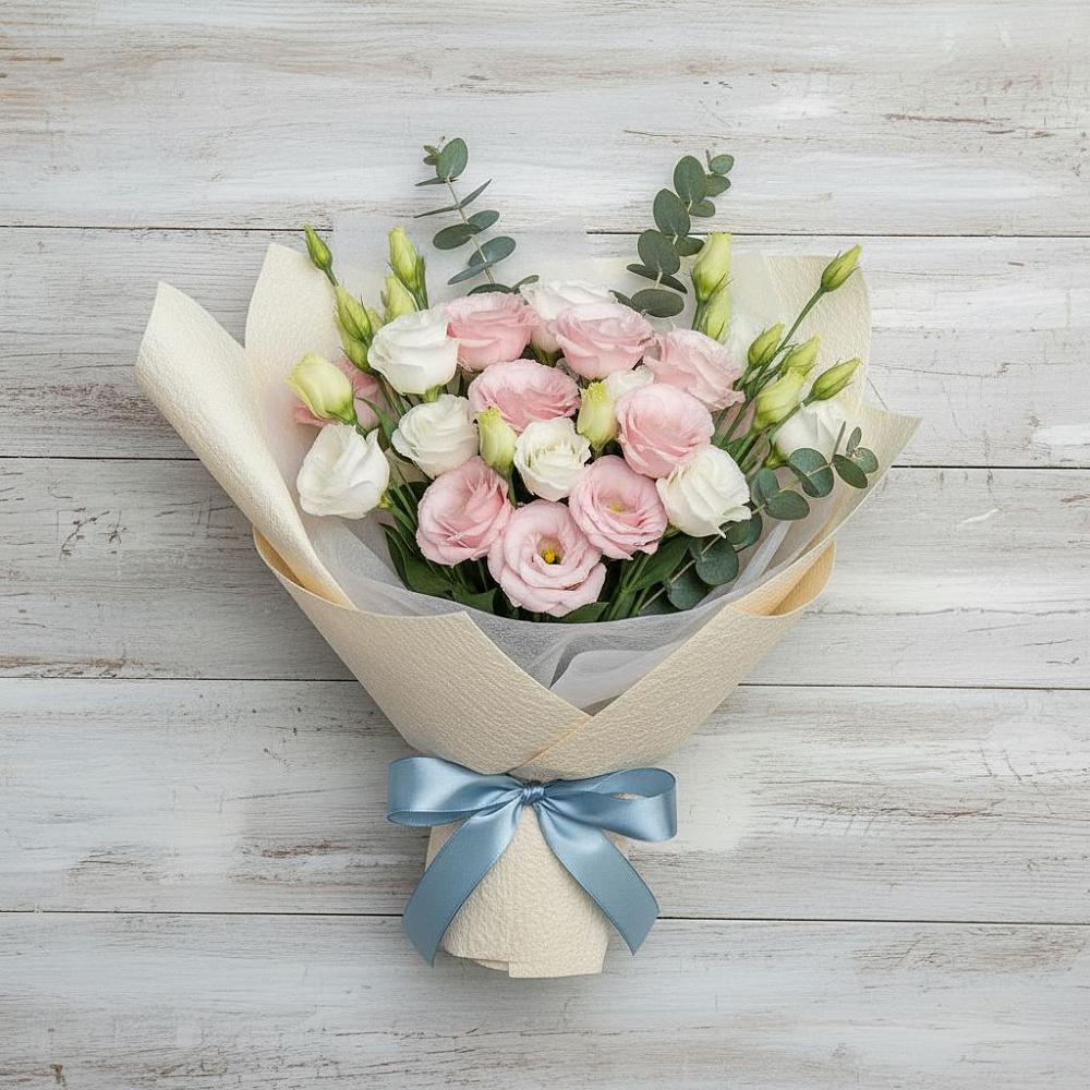 Букет цветов из: Лизиантусы в Курджиново